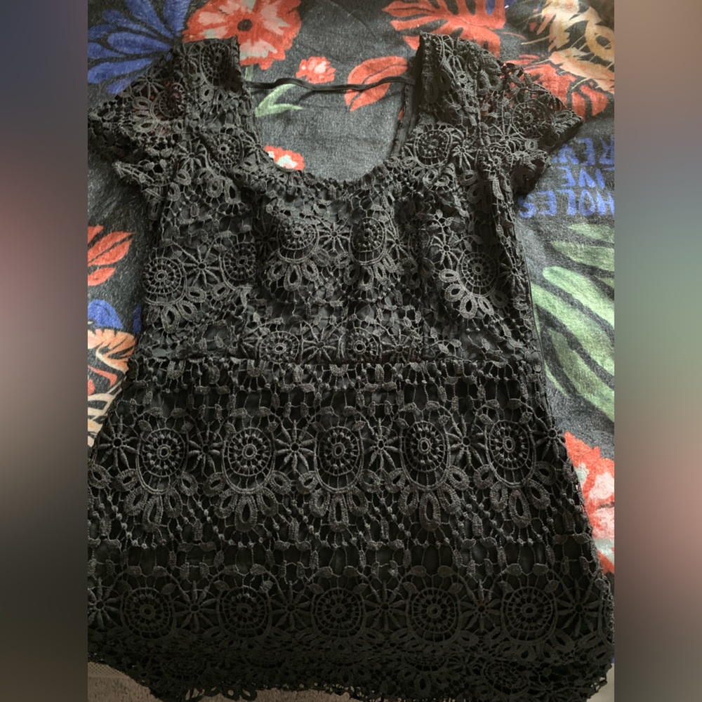Black lace dress